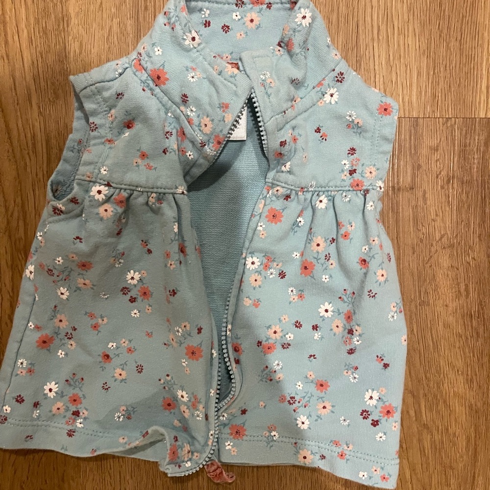 Carter’s Baby Girl Floral Sweatshirt Vest